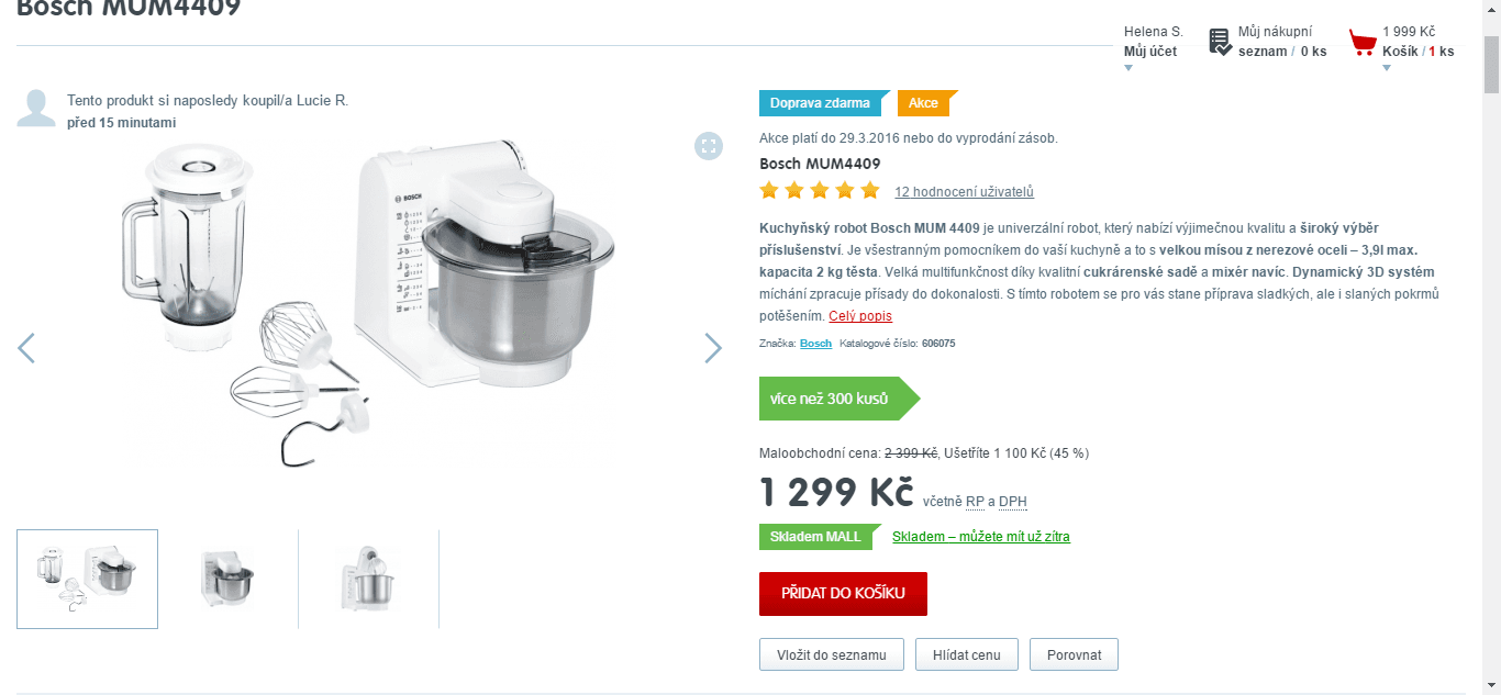 Kuchyňský robot Bosch Mum 4409