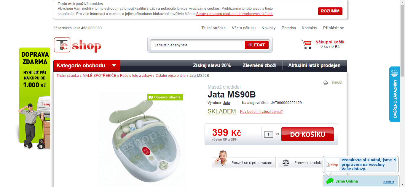 Masáž chodidel JATA