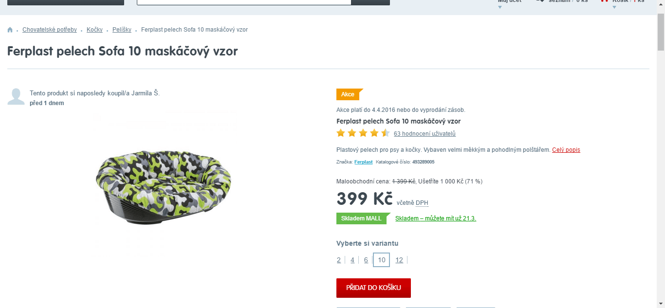 Pelech pro vaše miláčky - Ferplast Sofa
