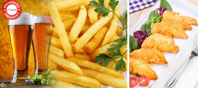 2×350 g Fish & chips s tatarskou omáčkou 