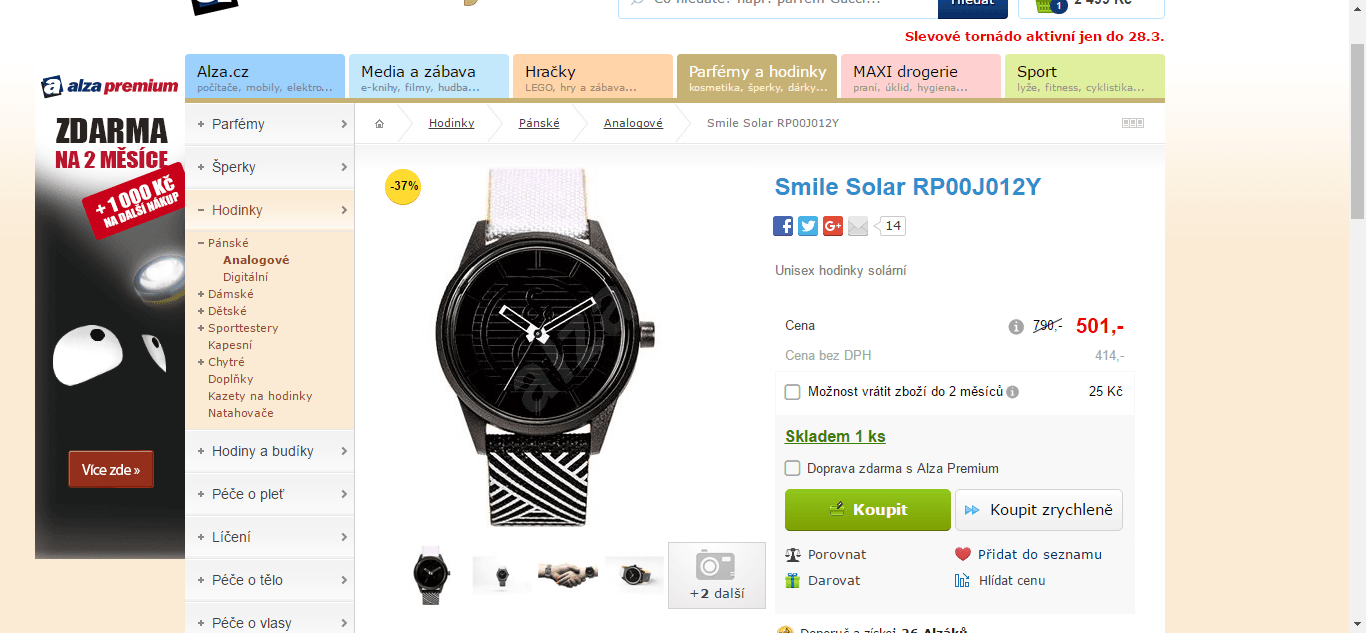 Solární hodinky Quest & Quality