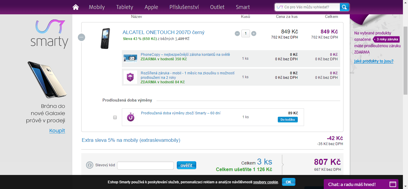 Alcatel Onetouch, dual klasický mobil