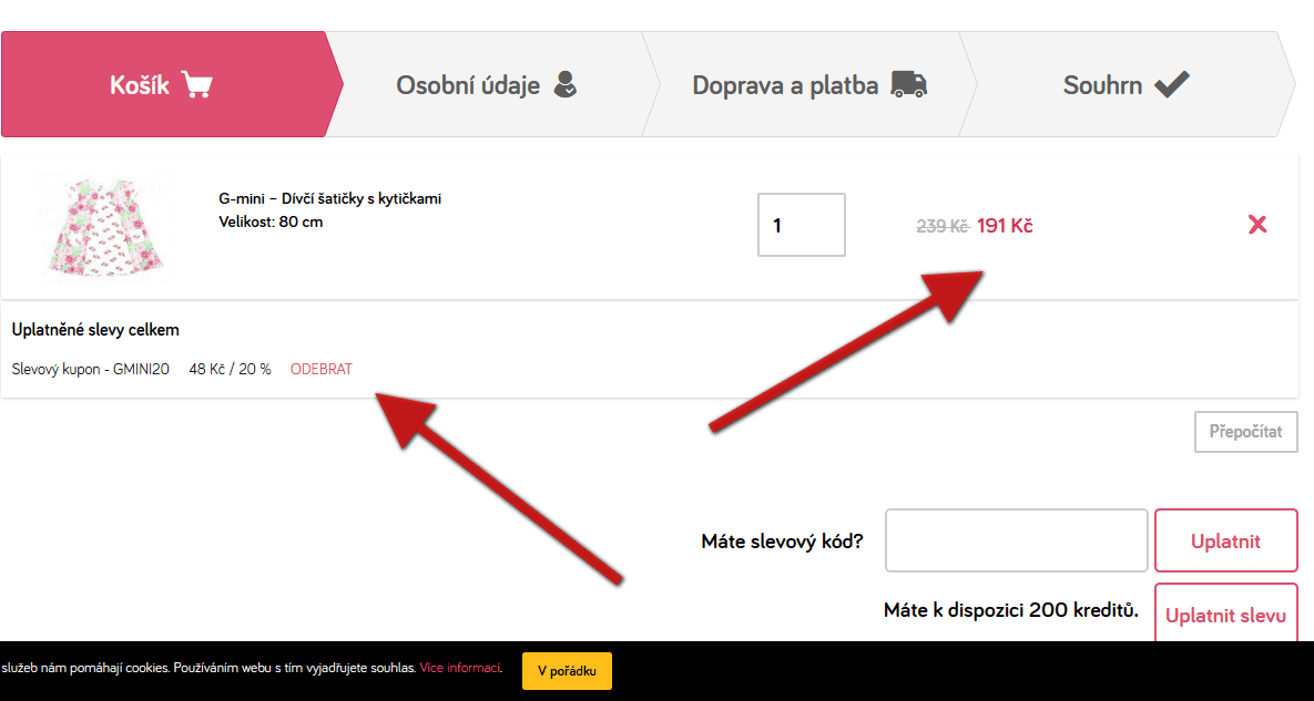 Extra sleva 20% na dětské oblečení a obuv