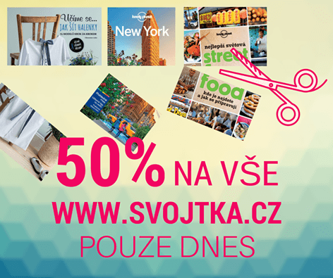 Sleva až 50% na knihy + Lonely Planet