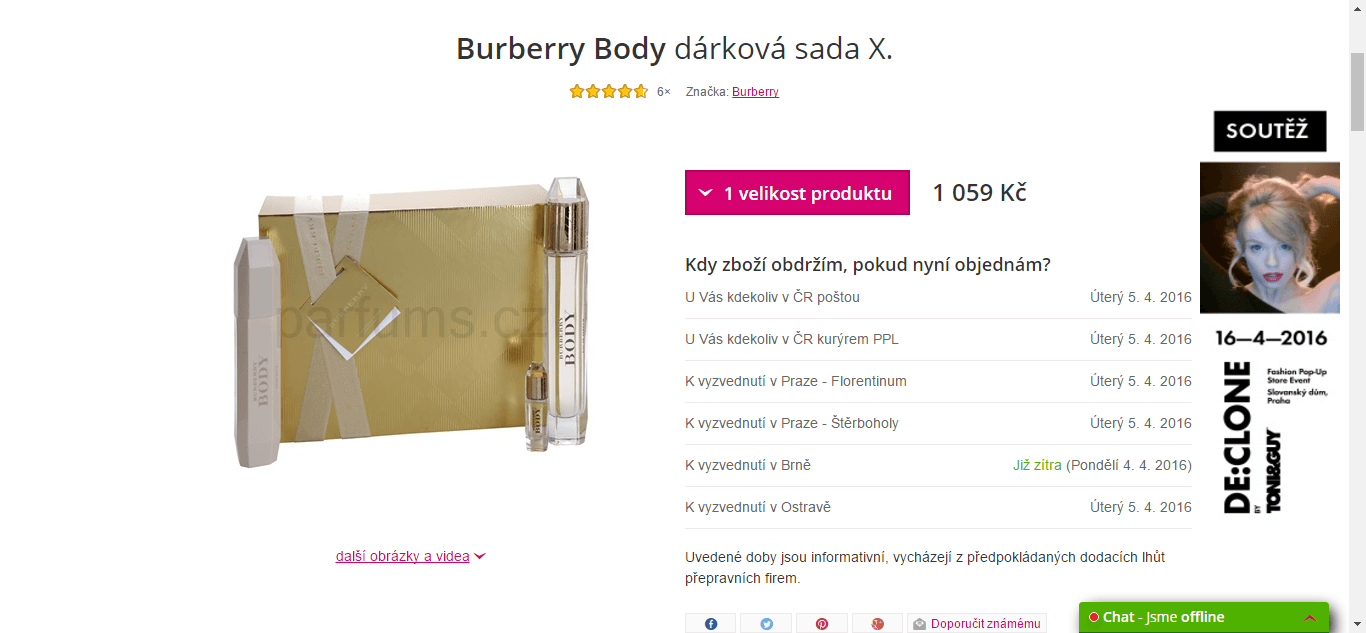 Dárková sada Burberry Body X