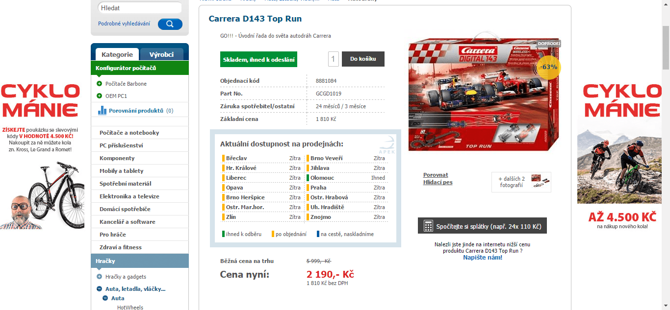 Autodráha Carrera Top Run - 5,6 metrů