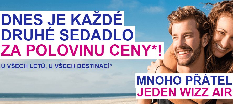Váš parťák poletí se slevou 50%