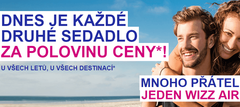 Váš parťák poletí se slevou 50%