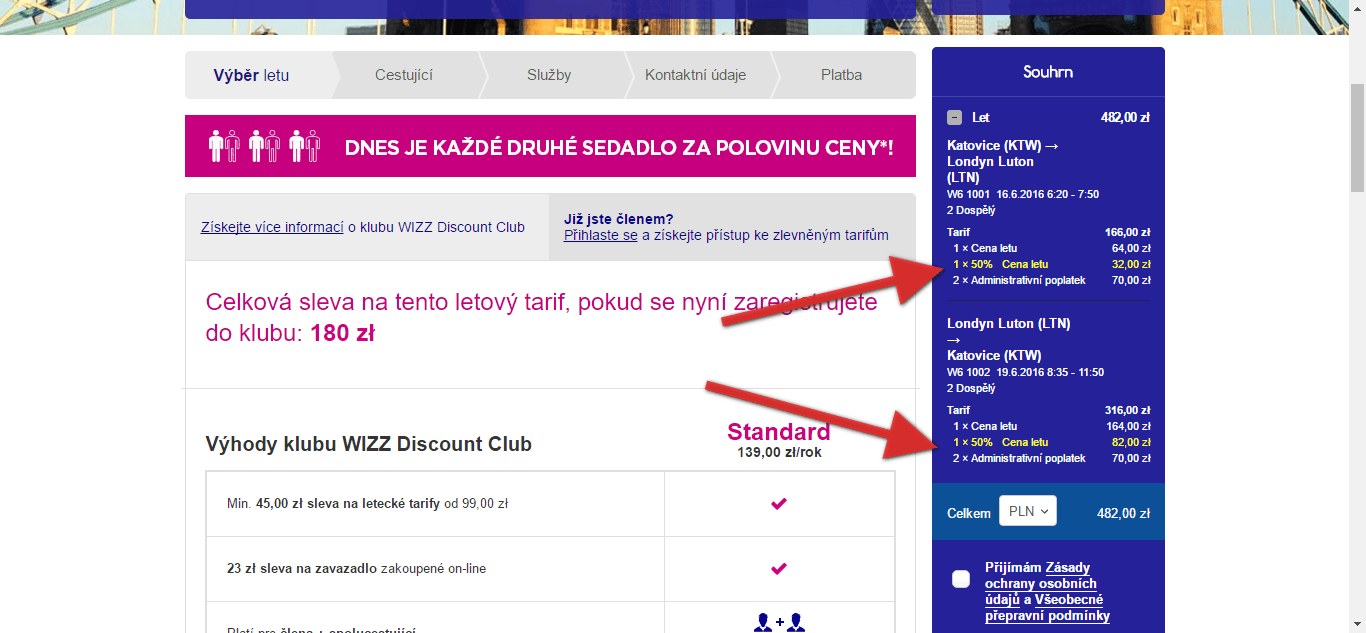 Váš parťák poletí se slevou 50%