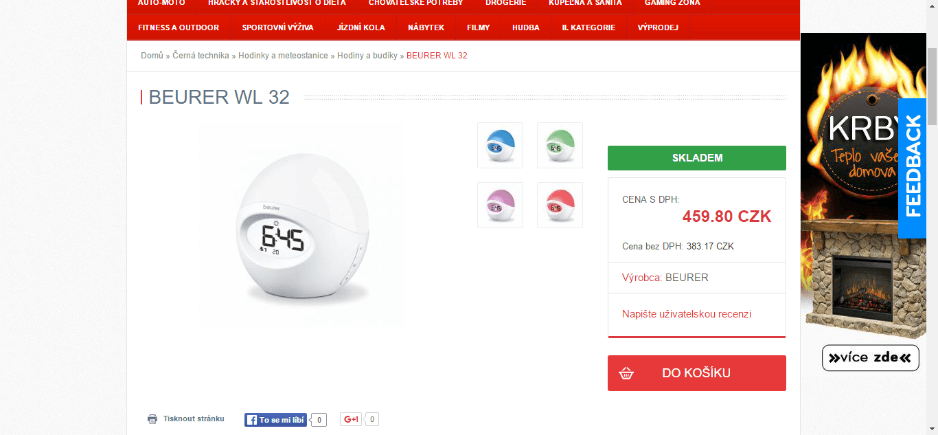 Rádiobudík Beurer - simulátor úsvitu