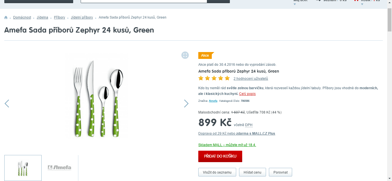 24 kusů příborů Amefa Zephyr Dots