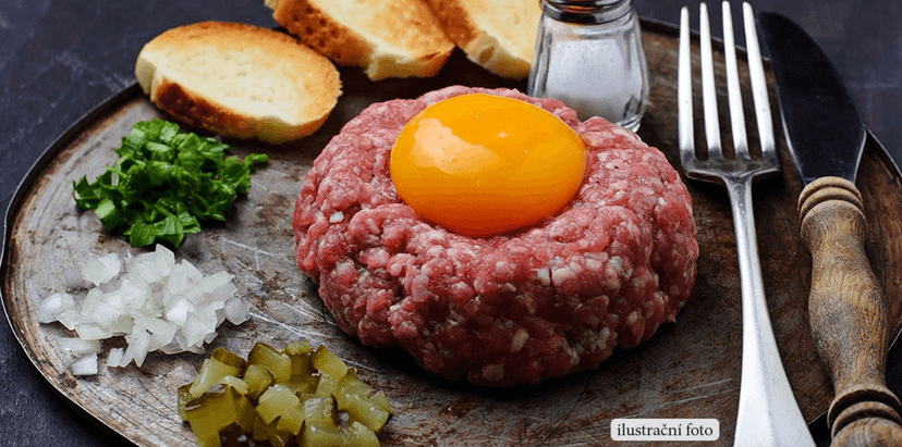 Tatarák z hovězí roštěné a dvě piva(Most)