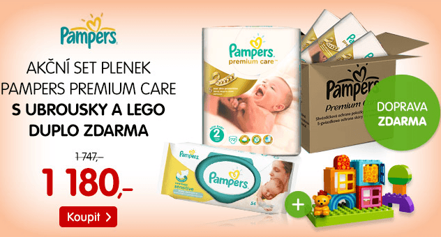 Pampers plenky, vlhčené ubrousky + duplo