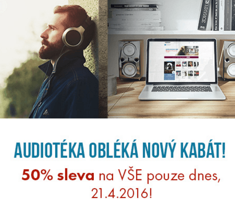 Sleva 50% na všechny audioknihy