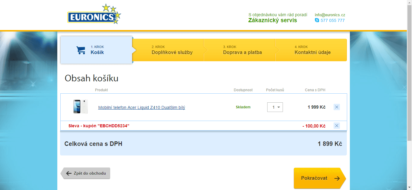 Acer, 4x 1,3GHz, 1GB RAM, 4,5", LTE