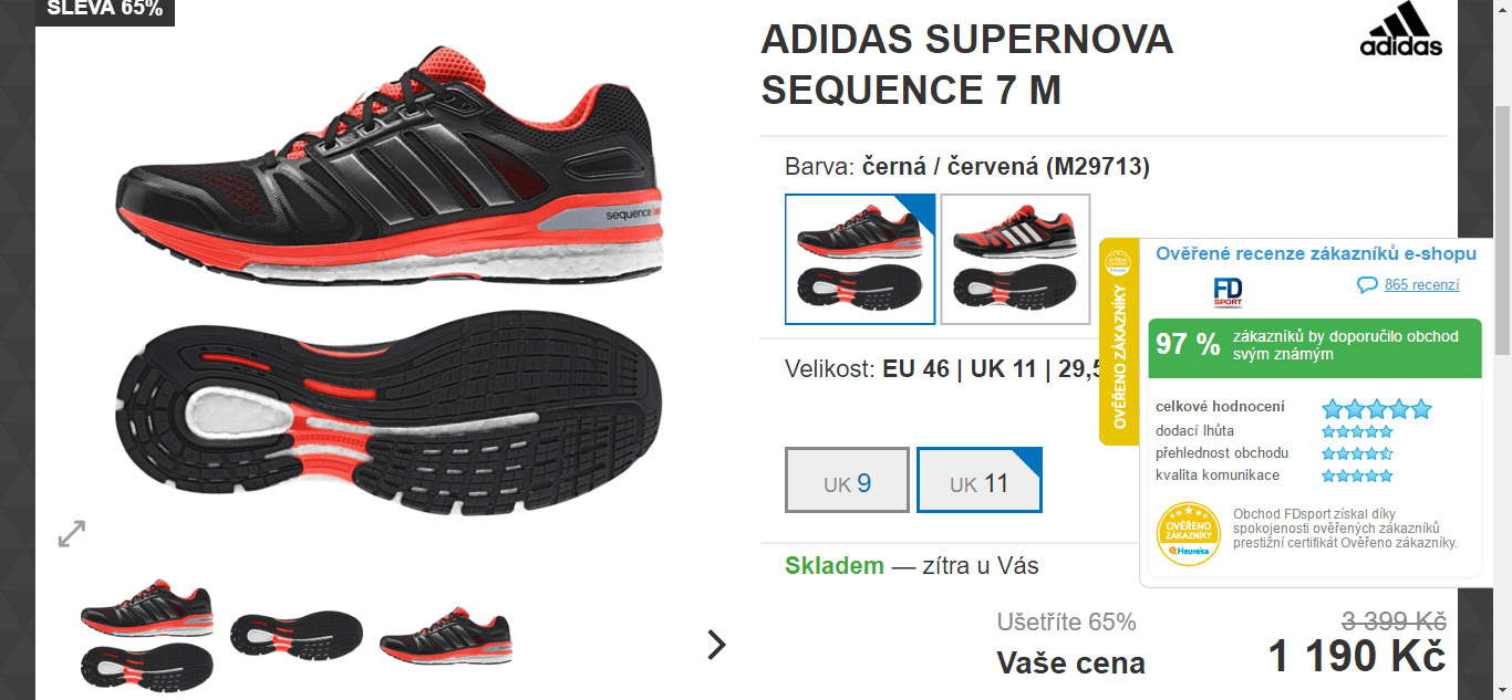 Velký výprodej Adidas