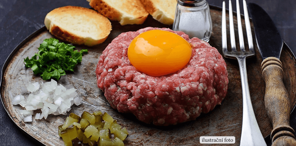 Tatarák z hovězí roštěné a dvě piva(Most)