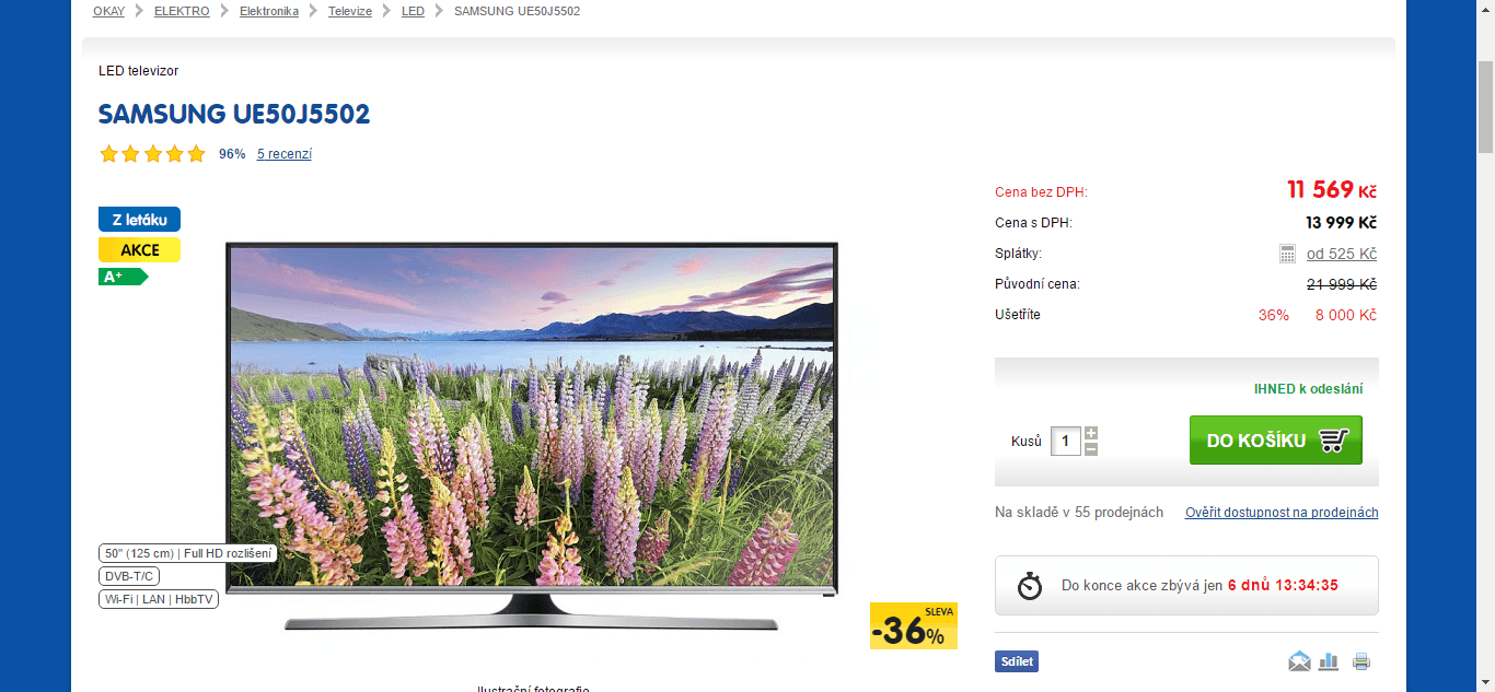 Full HD, LED, Smart TV, 126 cm, Samsung