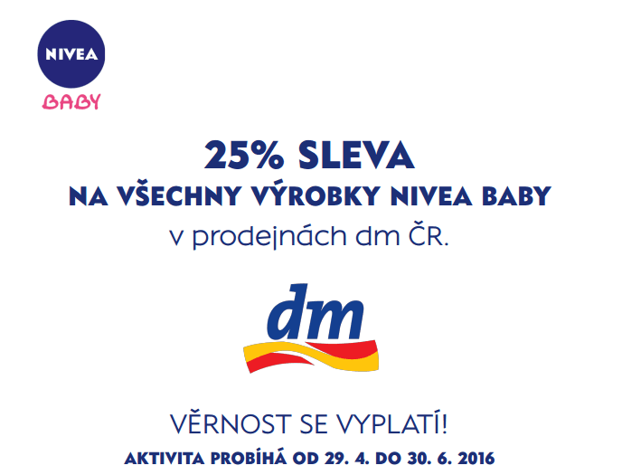 Sleva 25% na Nivea Baby