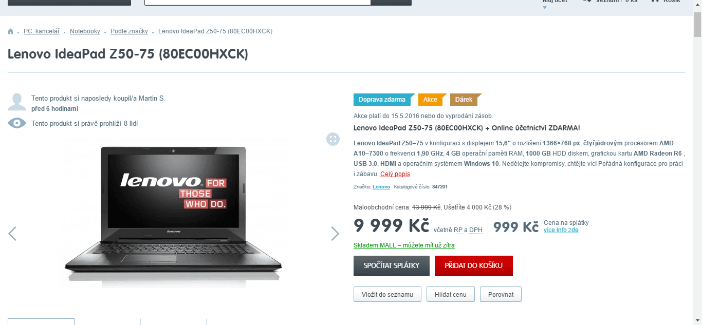 Lenovo, až 3,2GHz, 4GB RAM, 15,6"