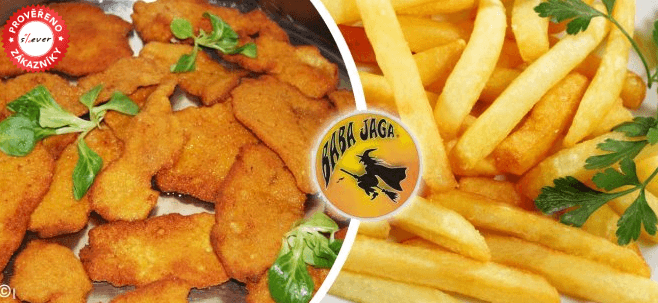500 g kuřecích miniřízečků s hranolky