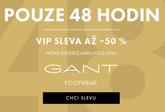 Sleva až 50% na boty GANT