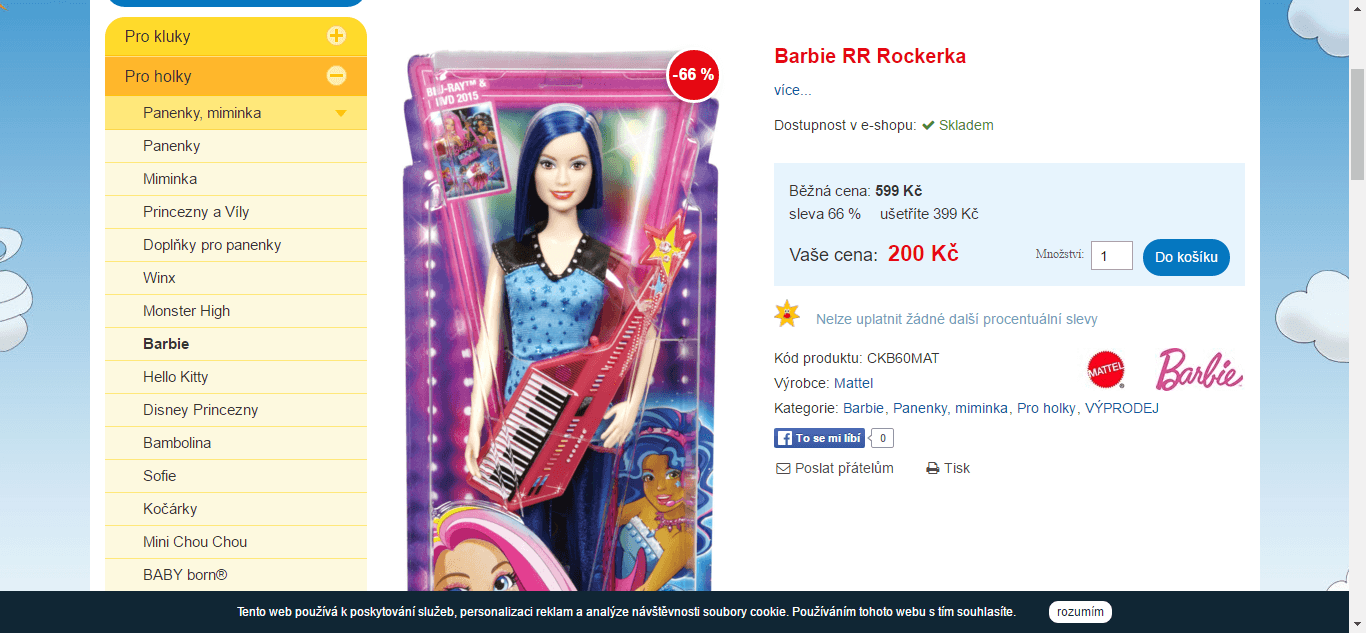 Barbie Rock N´ Royals Rockerka, 27cm