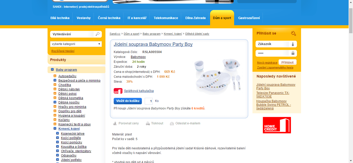 Jídelní sada Babymoov v dárkovém balení