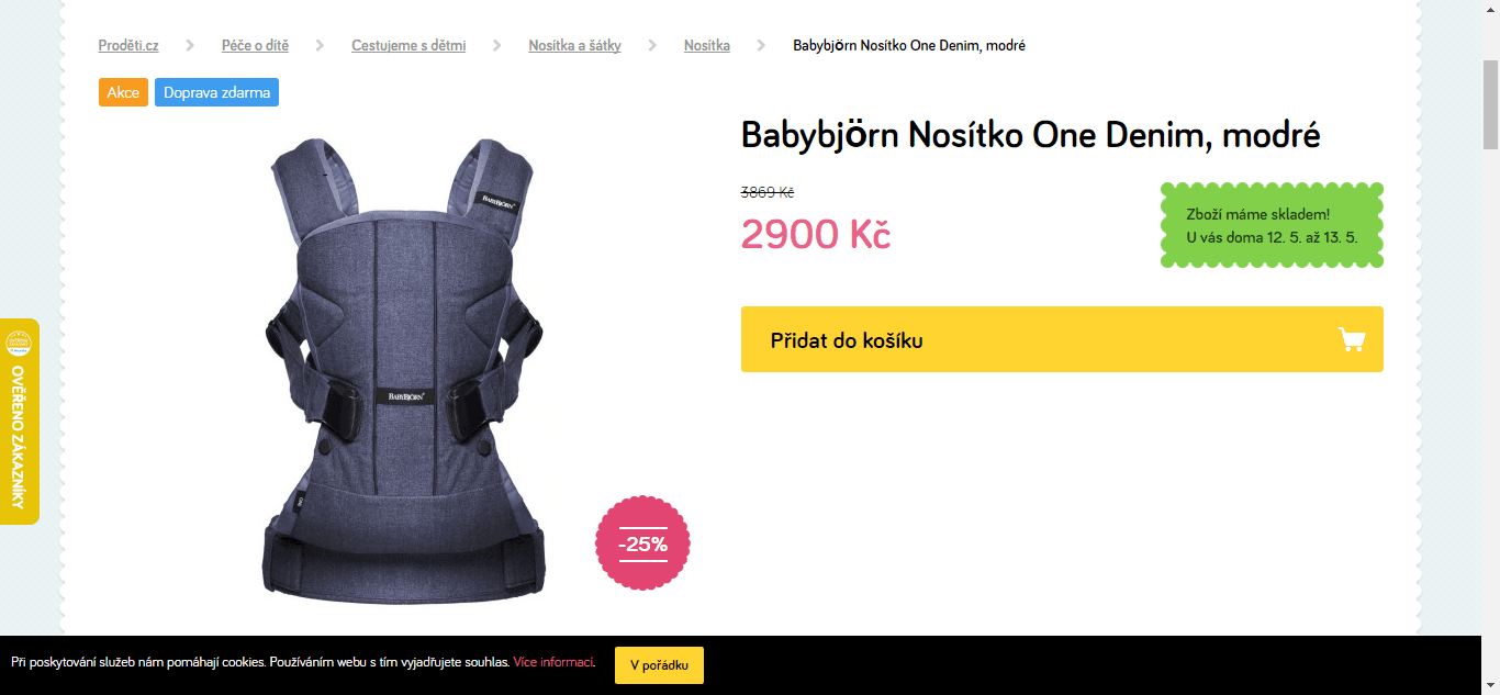 Babybjörn Nosítko One Denim