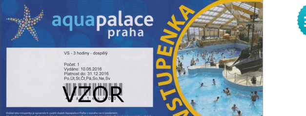 Vstupenka na 3 hodiny do Aquapalace Praha