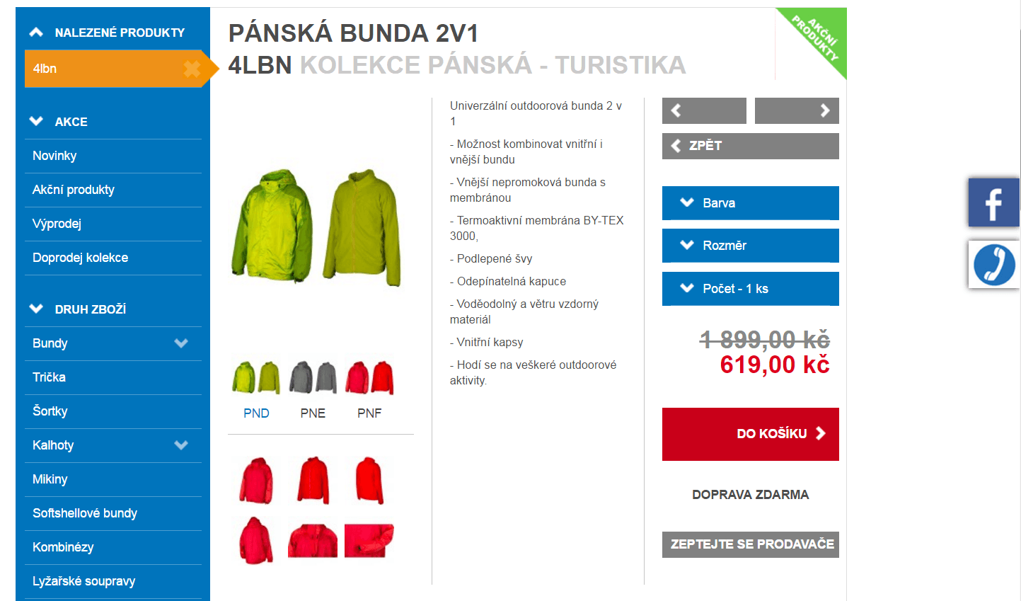 PÁNSKÁ BUNDA BRUGI 2V1