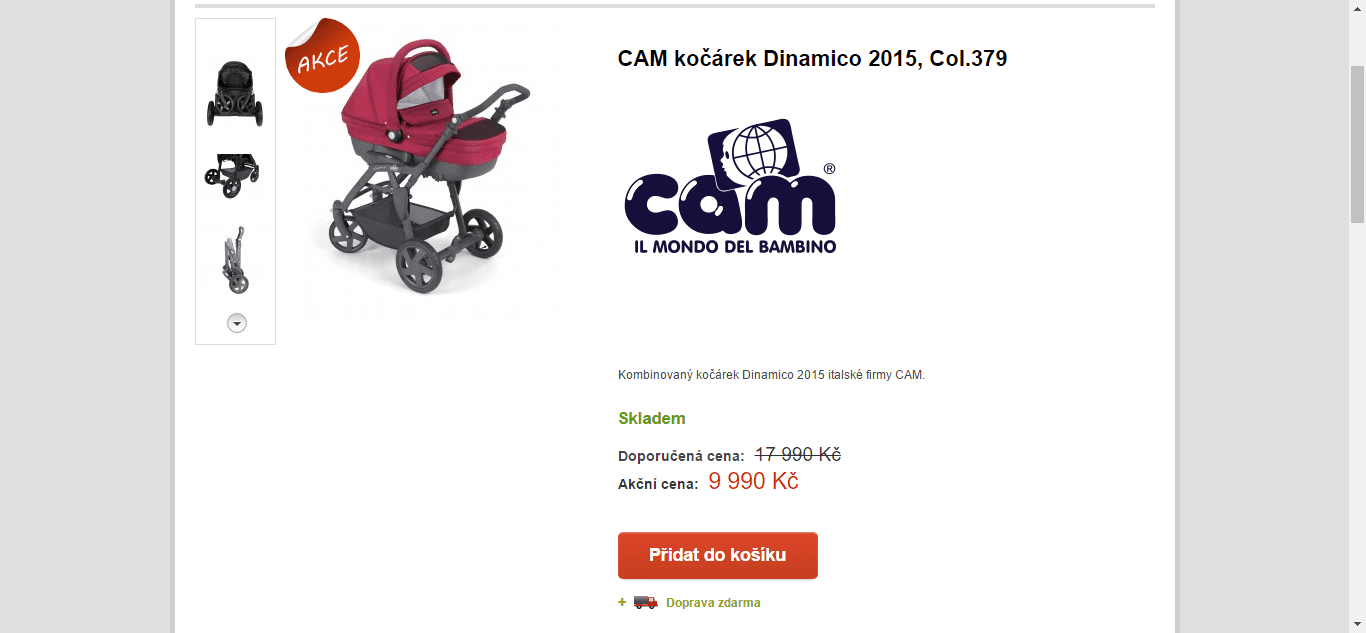 3 kombinace Cam Dinamico