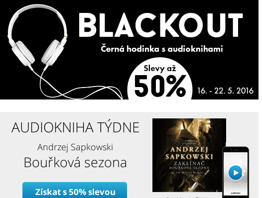 Audioknihy se slevou 50%