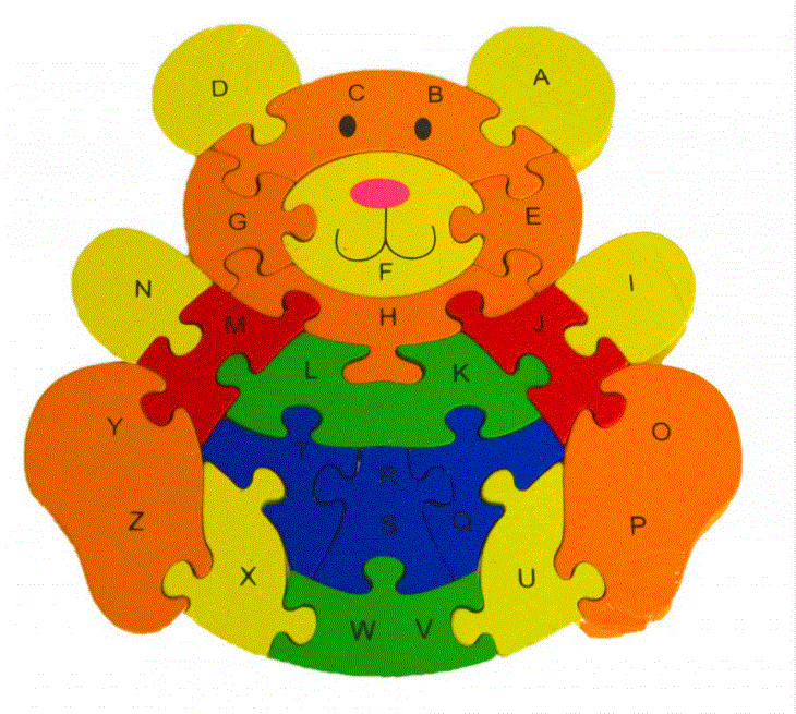 Dřevěné vzdělávací puzzle pro děti