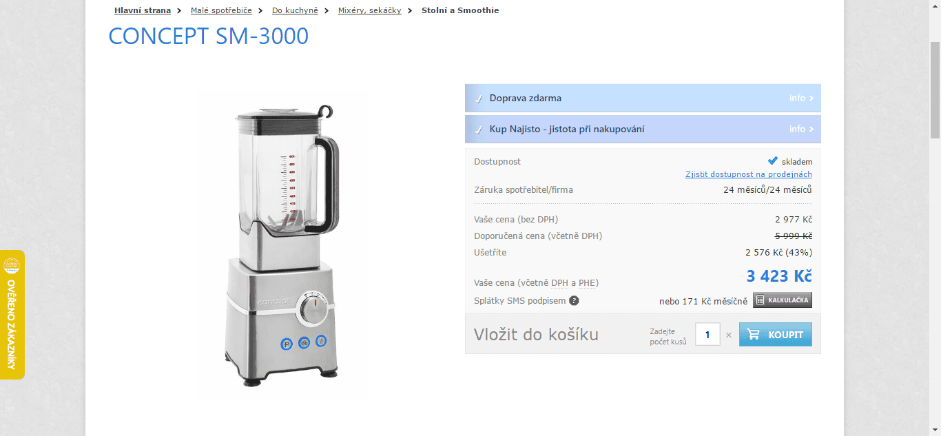 Power smoothie mixér Concept 