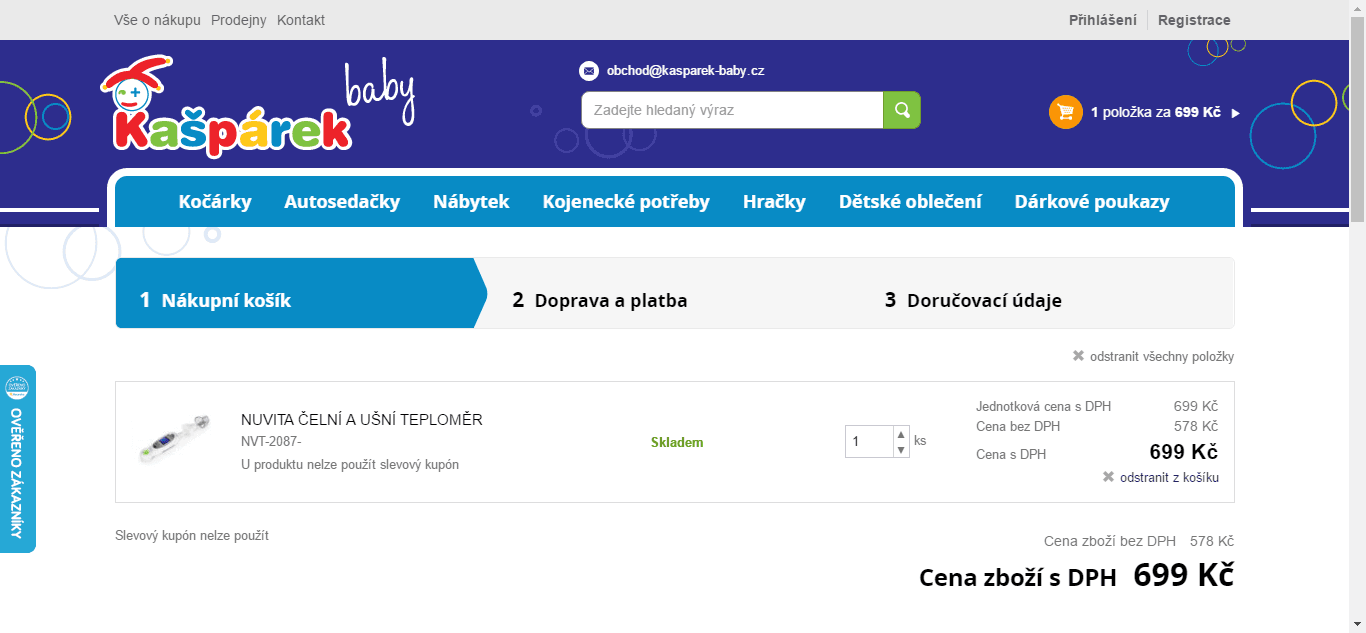 Čelní a ušní teploměr Nuvita