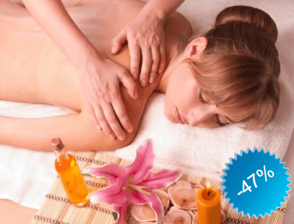 Hodinová aromatická masáž zad, šíje a plosek nohou