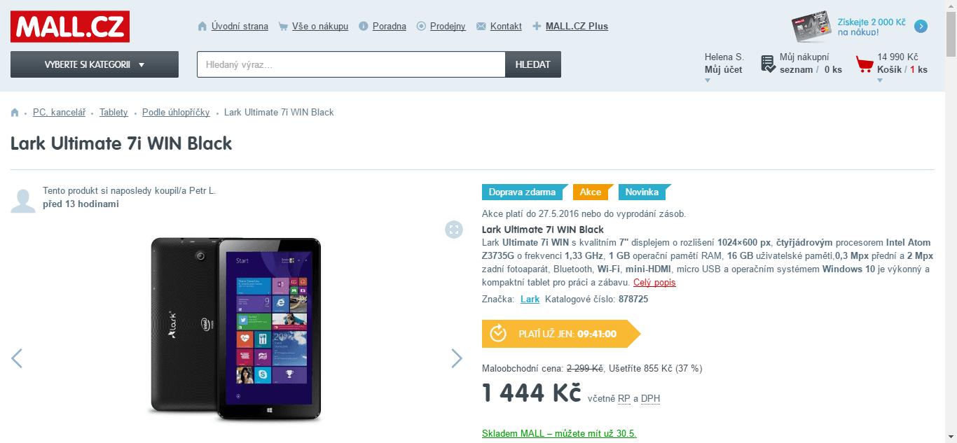 Tablet Lark Ultimate 7i, 4x1,3GHz, 1GB RAM, 7"