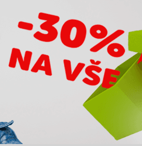 Sleva 30% na vše + doprava zdarma