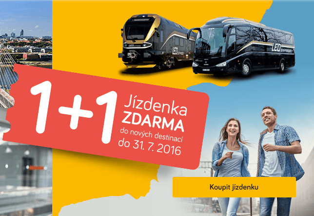 Akce 1+1 jízdenka zdarma