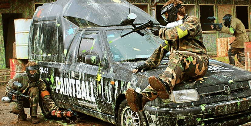 Paintballová řež včetně munice