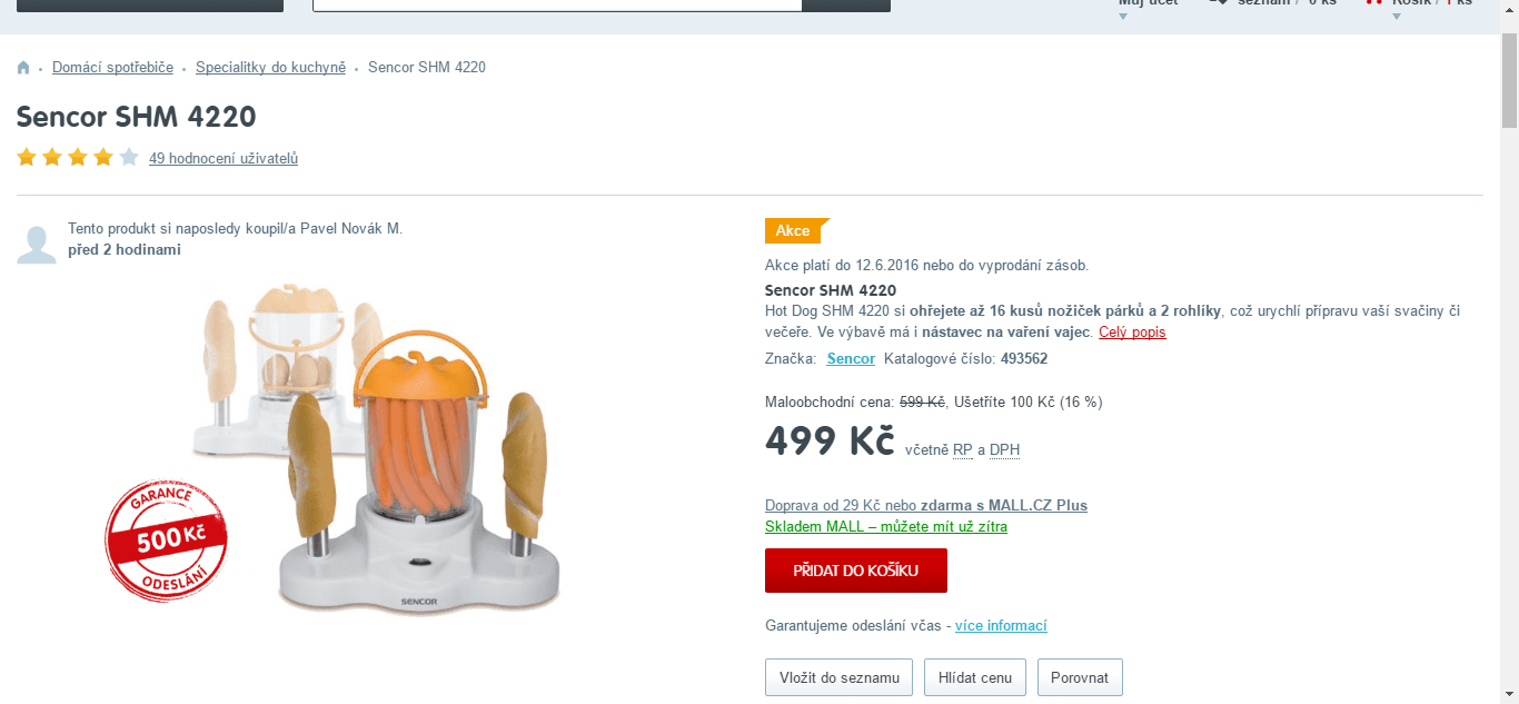Nejen hotdogovač Sencor
