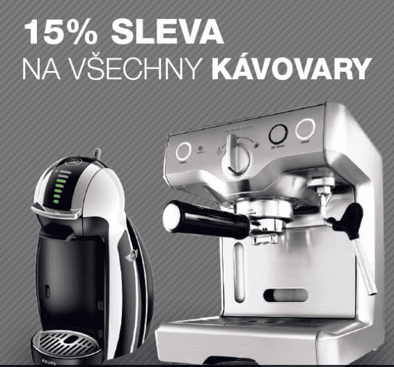 15% sleva na všechny kávovary