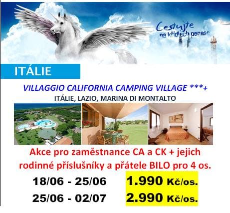 Apartmány u moře, týden - Itálie