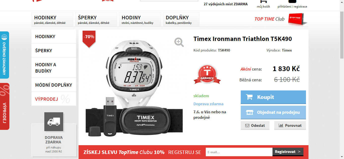 Sporttester, hodinky Timex Ironman Triathlon