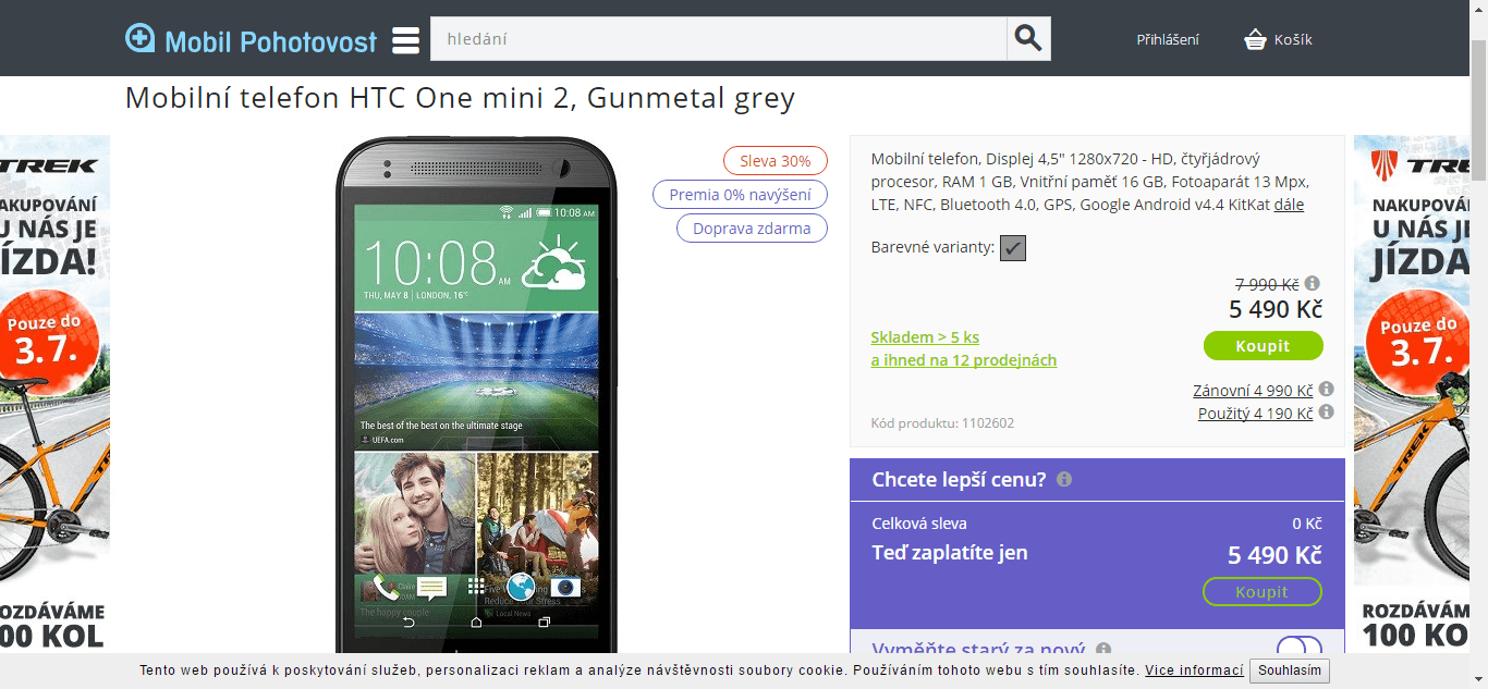 HTC 1, 4x 1,2GHz, 1GB RAM, NFC, LTE