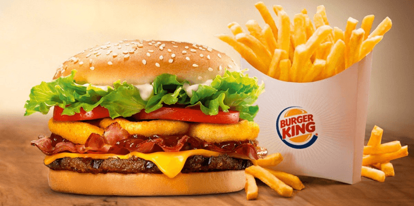 Texas whopper burger,hranolky a bezedný kelímek