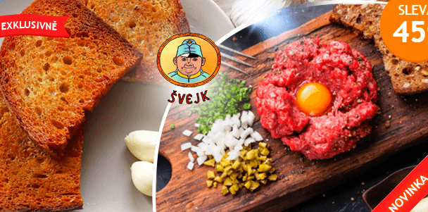 250g tatarák s 10 topinkami 