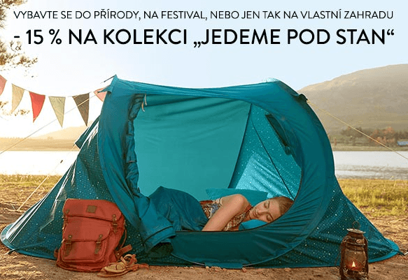 Sleva 15% na kolekci Jedeme pod stan