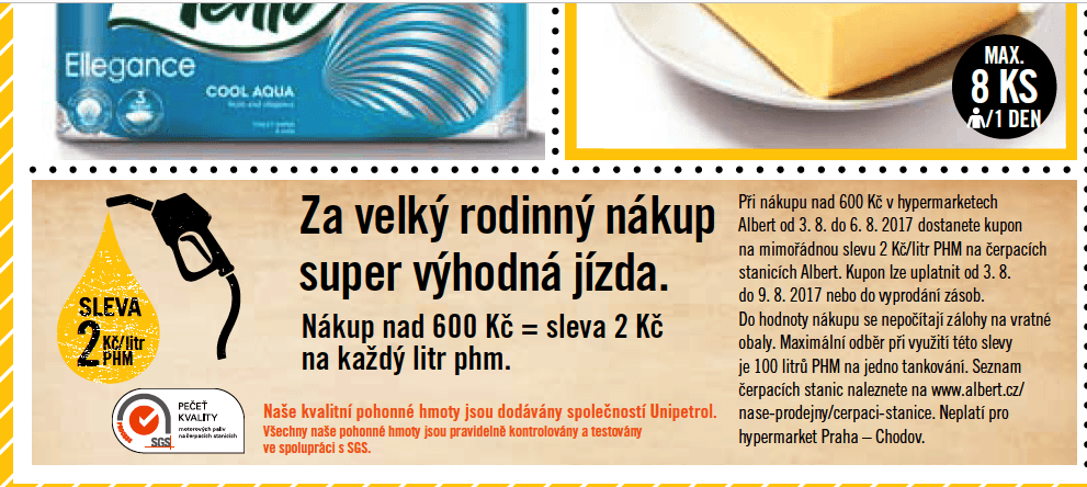 Sleva 2 Kč na litr benzínu a nafty